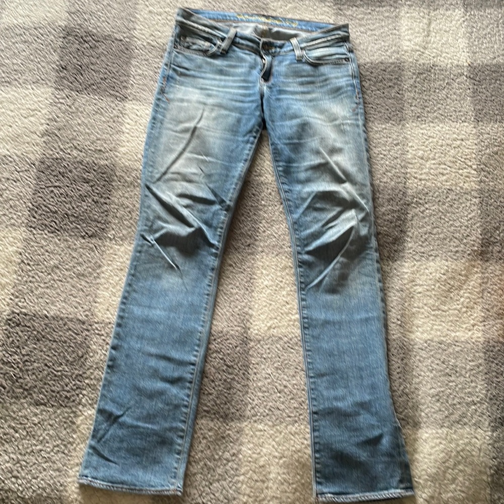 EUC Ruehl No. 925 Barrow Skinny Jeans Light Wash Size 27 x 33
